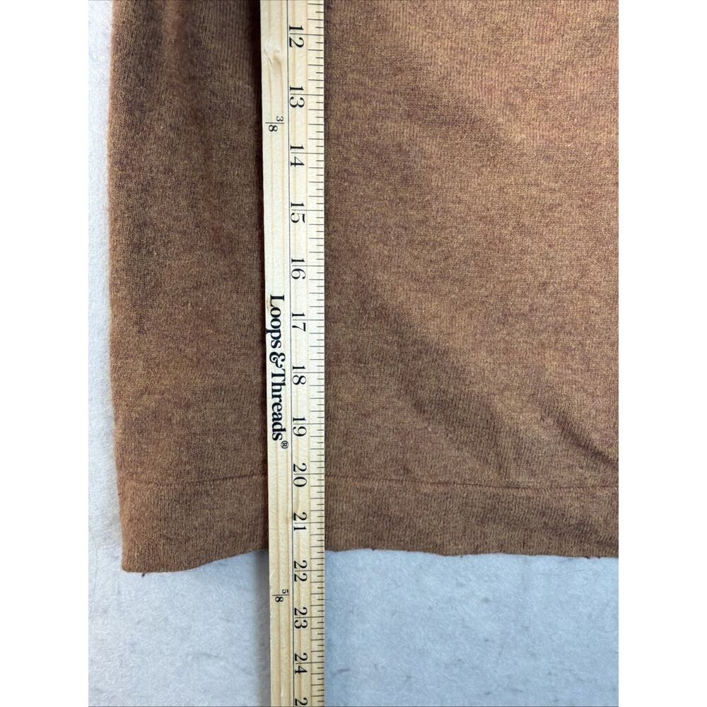 J.Crew Teddie Women’s Sweater Sm Brown Merino Wool Blend Crew Elevated Preppy - Picture 11 of 12